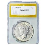 1927-D Silver Peace Dollar PGA MS63