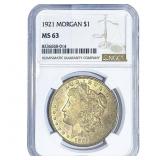 1921 Morgan Silver Dollar NGC MS63