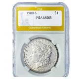 1900-S Morgan Silver Dollar PGA MS63