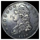 1836 Capped Bust Silver Half Dollar NEARLY UNCIRCU