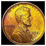 1921-S Lincoln Wheat Cent CHOICE AU