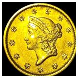 1853 Gold $1 Liberty Head Type 1 CLOSELY UNCIRCULA