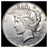 1928 Silver Peace Dollar CLOSELY UNCIRCULATED