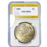 1886 Morgan Silver Dollar PGA MS64