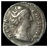 Roman Empire Diva Faustina I AR Denarius 141 AD. H