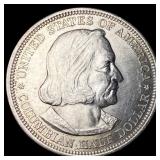 1892 Silver Columbian Half Dollar CHOICE AU