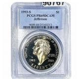 1993-S $1 Jefferson PCGS PR69 DCAM