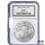 2006-W Silver Eagle NGC MS69