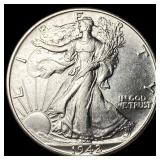 1942 Silver Walking Liberty Half Dollar  UNCIRCUL