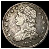 1833 Capped Bust Silver Quarter ABOUT UNCIRCULATED