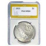 1923 Silver Peace Dollar PGA MS64