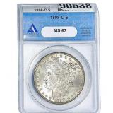 1898-O Morgan Silver Dollar ANACS MS63