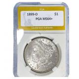 1899-O Morgan Silver Dollar PGA MS64+