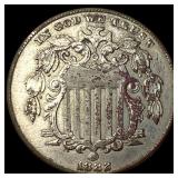 Shield Nickel 1882 No Mint Mark CLOSELY UNCIRCULAT