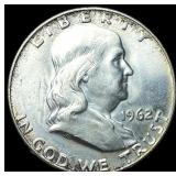 1962-D Silver Half Dollar Franklin UNCIRCULATED