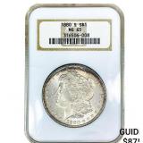 1880-S Morgan Silver Dollar NGC MS65