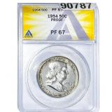 1954 Franklin Half Dollar ANACS PF67