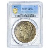 1922 Silver Peace Dollar PCGS AU58