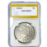 1926-S Silver Peace Dollar PGA MS63+