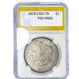 1879-S REV 78 Morgan Silver Dollar PGA MS62