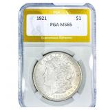 1921 Morgan Silver Dollar PGA MS65