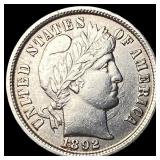 1892 Silver Barber Dime CLOSELY UNCIRCULATED