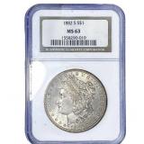 1882-S Morgan Silver Dollar NGC MS63