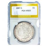 1887-S Morgan Silver Dollar PGA MS63