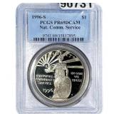 1996-S $1 Nat.Comm.Service PCGS PR69 DCAM