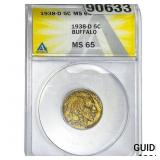 1938-D Buffalo Nickel ANACS MS65