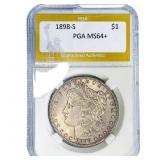 1898-S Morgan Silver Dollar PGA MS64+