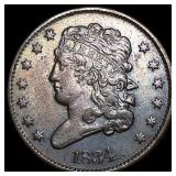 1834 Copper Half Cent CLOSELY UNCIRCULATED