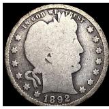 1892 Barber Quarter NICELY CIRCULATED