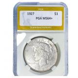 1927 Silver Peace Dollar PGA MS64+