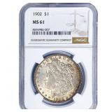 1902 Morgan Silver Dollar NGC MS61