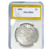 1896 Morgan Silver Dollar PGA MS64