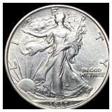 1917-S Silver Half Dollar LIGHTLY CIRCULATED