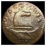 This is a Roman Republic bronze As featuring a gal