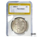 1880-S Morgan Silver Dollar PGA MS66+