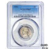 1953 Jefferson Nickel PCGS PR67