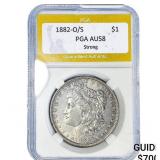 1882-O/S Morgan Silver Dollar PGA AU58 Strong