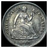 1863-S Silver Half Dime CLOSELY UNCIRCULATED