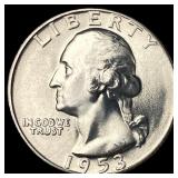 1953-S Silver Washington Quarter CHOICE BU