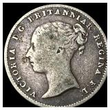 1842 Silver Fourpence (Groat) Victoria NICELY CIRC