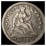 1853 Arrows Seated Liberty Half Dime NEARLY UNCIRC