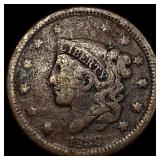 1838 Coronet Head Large Cent NICELY CIRCULATED