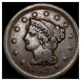 1852 Braided Hair Large Cent LIGHTLY CIRCULATED