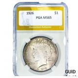 1926 Silver Peace Dollar PGA MS65