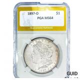 1897-O Morgan Silver Dollar PGA MS64