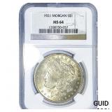 1921 Morgan Silver Dollar NGC MS64